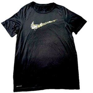 Nike Drifit Youth XL Boy Short Sleeve Large Swoosh Logo T-Shirt